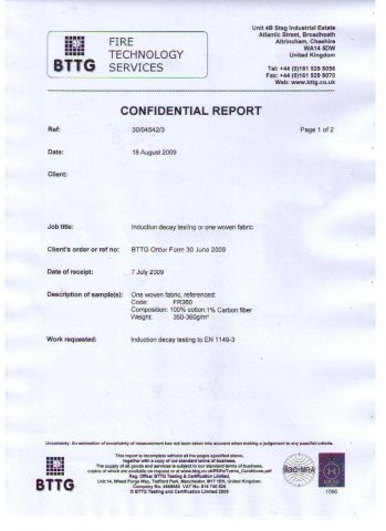 EN1149 certificate from Shenzhen Xingyuan Safety Technology Co., Ltd.