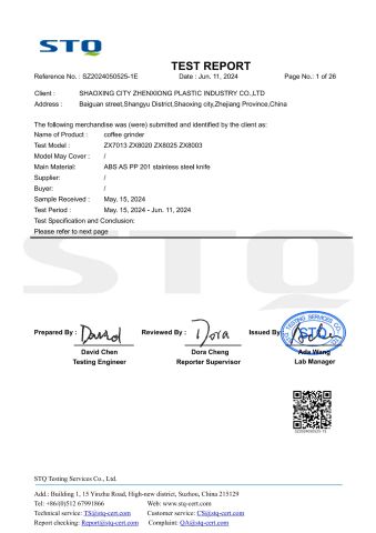 LFGB certificate of Shaoxing City Zhenxiong Plastic Industry Co., Ltd. – certificate photo, supplier certificates section
