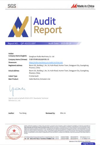 SGS certificate of DongGuan RuiBo Machinery Co. Ltd – certificate photo, supplier certificates section