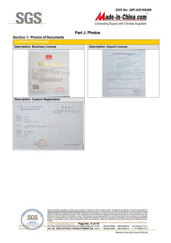 SGS certificate of Changsha Mining Equipment Co., Ltd. – certificate photo, supplier certificates section