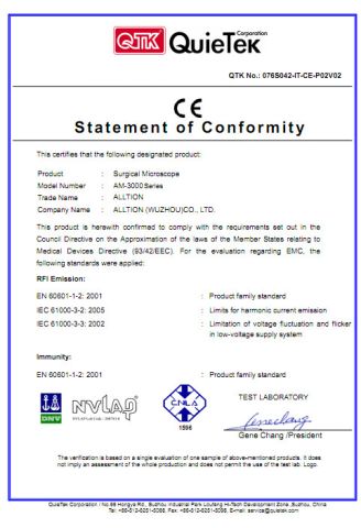 CE Certificate certificate from Alltion (Wuzhou) Co., Ltd.