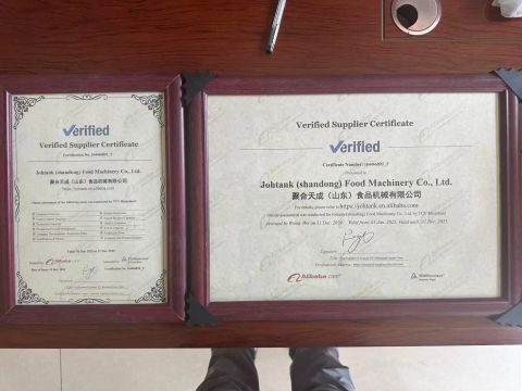 TUV certificate from Johtank (Shandong) Food Machinery Co., Ltd.