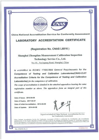 certification certificate of Xuzhou Perfect Tools Co., Ltd. – certificate photo, supplier certificates section