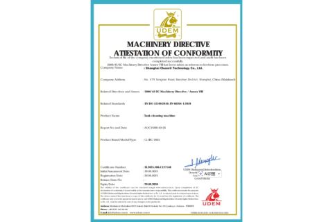 CE 2 certificate from Shanghai Cleanril Technology Co., Ltd.