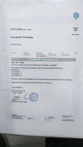 certificate1-TUV certificate of Eastern Motion Health Equipments(Kunshan) Corporation – certificate photo, supplier certificates section