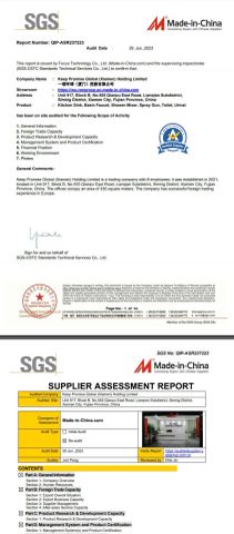 SGS certificate from Nan'an Fanghong Import and Export Co., Ltd