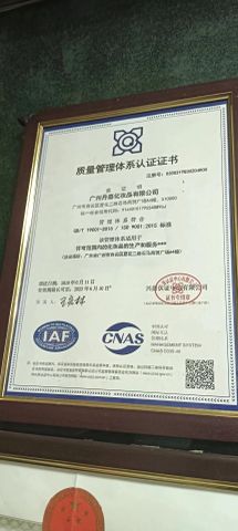 Quality Management System Certification certificate from Guangzhou Danjia Cosmetics Co., Ltd.