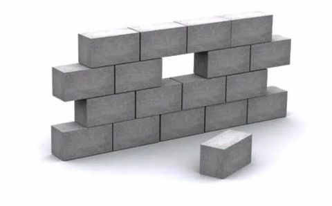 rectangular solid concrete block, 16 in x 8 in x 4 in... Solid Concrete Block, 16 in x 8 in x 4 in Color Grey Design Solid Shape ...