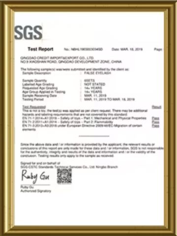 SGS certificate from Kunshan Liyuanxin Metal Products Co., Ltd.