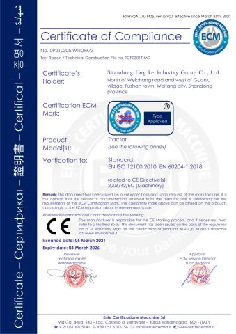 ce certificate of Shandong Ling ke Industry Group Co., Ltd – certificate photo, supplier certificates section