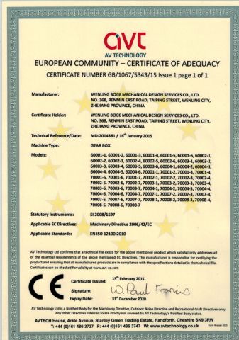 CE certificate from Shanghai Koreson Machinery Company Limited
