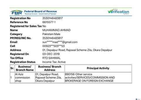Certifire certificate of Al Aziz commission shop – certificate photo, supplier certificates section