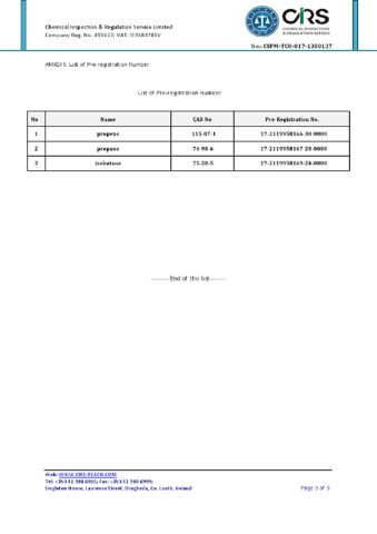 REACH CERTIFICATE-03 certificate from Chengdu Dimax Chemical Co., Ltd.