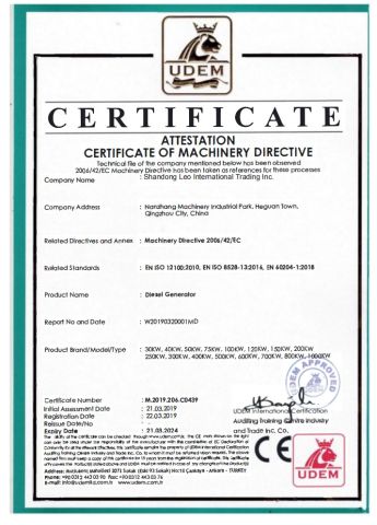 Honor certificate of Shandong Leo International Trading Inc. – certificate photo, supplier certificates section