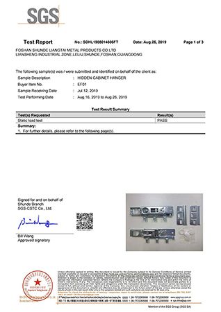 SGS TEST REPORT - 1 certificate from Foshan Succee Home Technology Co., Ltd