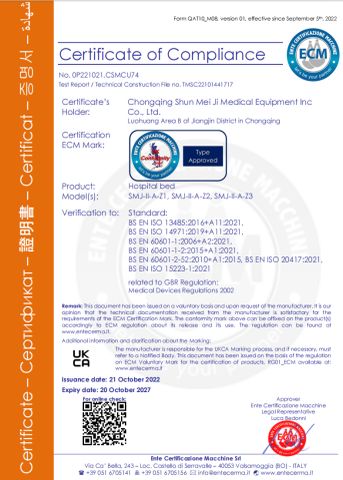 UKCA certificate from Ningbo Well Support Care Trading Co., Ltd.