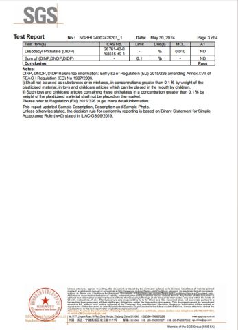 Product Inspection Report-3 certificate from Anji Xingyu Crafts Co., Ltd.