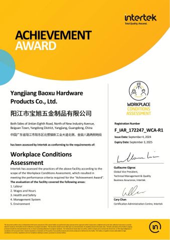 Intertek Total Quality Assured certificate from Foshan Tianming Trading Co., Ltd.
