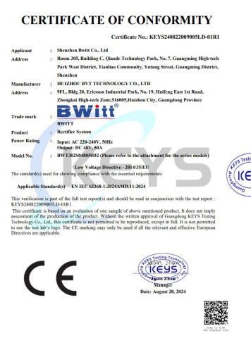 CE certificate from Shenzhen Bwitt Co., Limited
