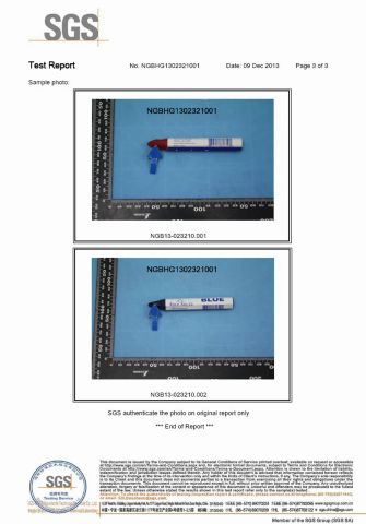 SGS Test Report for Lumber Crayon-3 certificate from Wenzhou Meters Int'l Trade Co., Ltd.