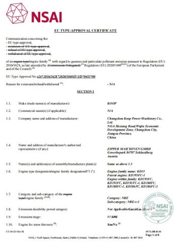 4 certificate of Hangzhou Gaohong Engineering Machinery Co., Ltd. – certificate photo, supplier certificates section