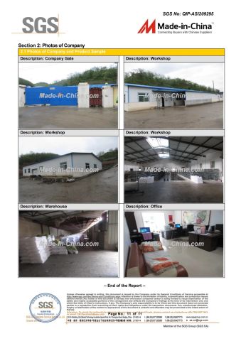 SGS certificate from Fushun Junda Wax Industry Co., Ltd.
