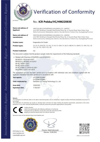 CE certificate from Firstsource Enterprises Holdings Co Limited