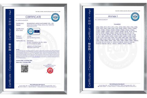 CE of LOADERS certificate from Shandong Laituo Machinery Co., Ltd