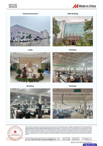 SGS certificate from Changxing Sanxing Textile Co., Ltd.