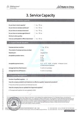 TUV-Rheinland certificate from Shandong Asgard Import&Export Co., Ltd