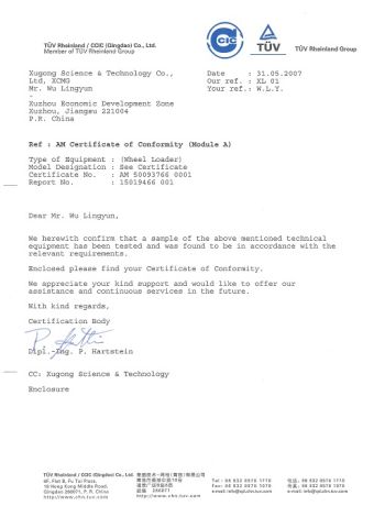 TUV Certification certificate of Luoyang Silon Industrial Co., Ltd. – certificate photo, supplier certificates section