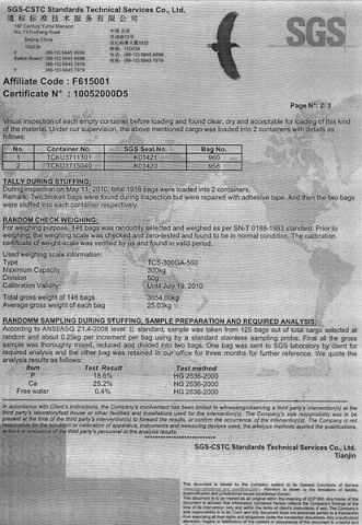 SGS certificate of Xiamen Ditai Chemicals Co., Ltd. – certificate photo, supplier certificates section