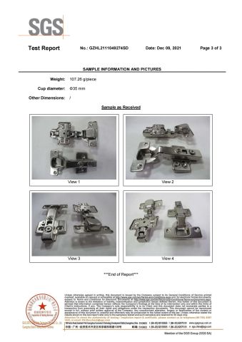 HT-02.022B Opening Test Report certificate from Jiangmen Tianhao Hardware And Electric Appliance Co.,Ltd