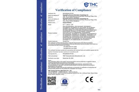CE Certificate certificate from Guangzhou Sincere Information Technology Ltd.