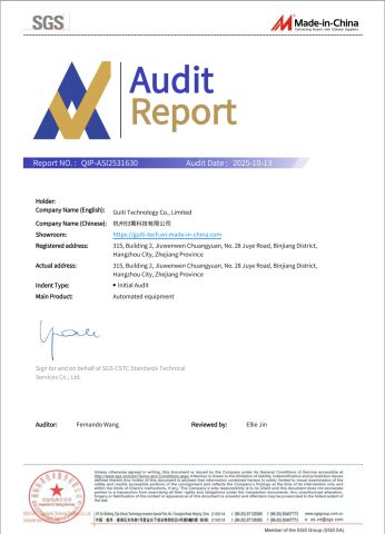 SGS Audit Report certificate of Guiti Technology Co., Limited – certificate photo, supplier certificates section