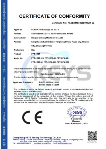 Certificates certificate of Ningbo Xinliang Machinery Co., Ltd. – certificate photo, supplier certificates section