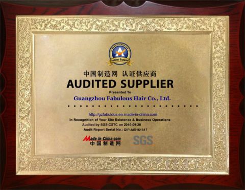 SGS Certificiates certificate from Guangzhou Fabulous Hair Co., Ltd.