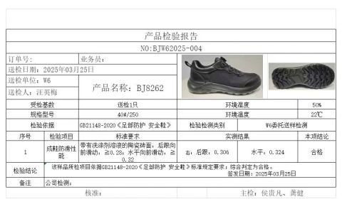 GB 21148-2020 certificate from Yueqing Senda Shoe Materials Co., Ltd.