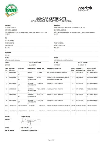 intertek_2 certificate from Wuxi Longterm Machinery Technologies Co., Ltd.