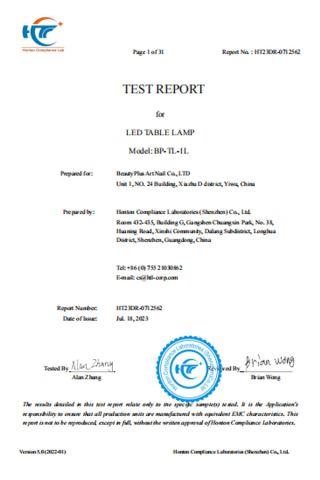 Certificates certificate of YIWU BEAUTYPLUS ART NAIL CO., LTD. – certificate photo, supplier certificates section