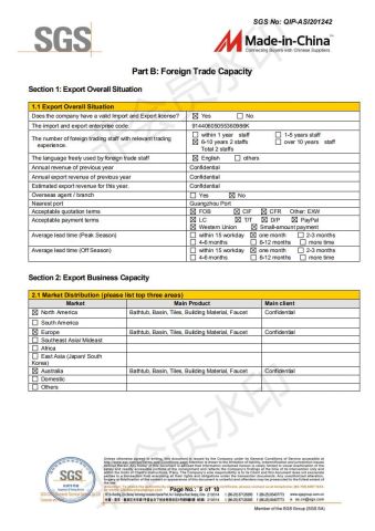 Company scale certificate from Foshan Dream Gate Furniture Co., Ltd.
