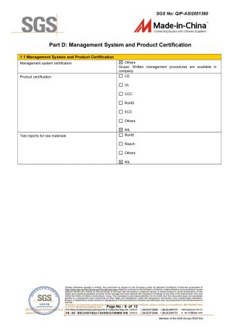 SGS certificate from Shandong Focus Packing Materials Co., Ltd.