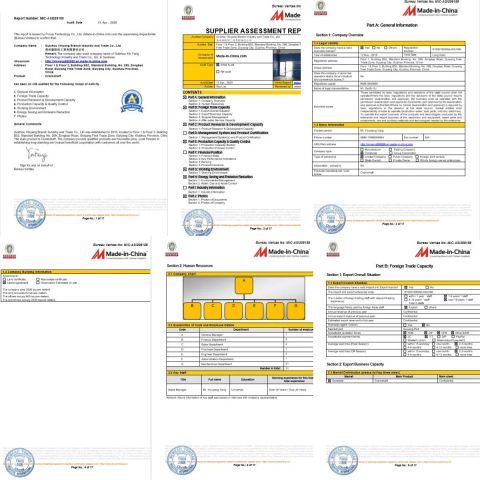 Certification from Made-in-China certificate from Guizhou Xinyang Branch Industry And Trade Co., Ltd