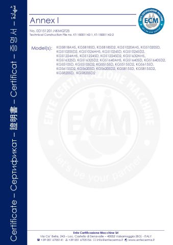 CE certificate from NANTONG KAITE MACHINE TOOL CO., LTD.