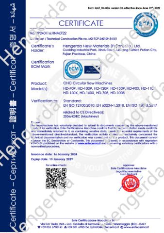 CE Certificate certificate of HENGERDA NEW MATERIALS (FUJIAN) CO., LTD. – certificate photo, supplier certificates section