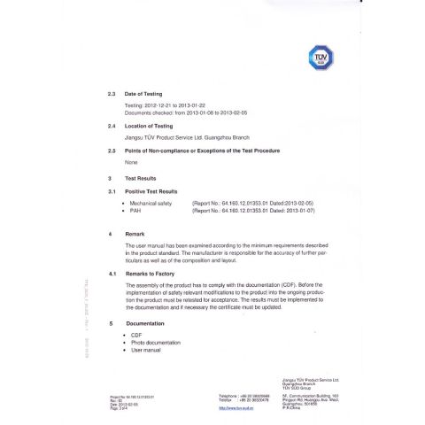 GS certificate certificate from Hubei Space Double Rhombus Logistics Technology Co., Ltd.