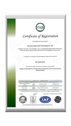 QMS Certificate for Medical Devices certificate from Shenzhen Keyto Fluid Technology Co., Ltd.