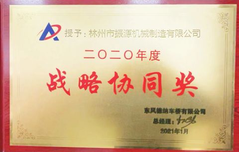 Efficiency and Collaboration Award certificate from Shanghai Xinmeiyuan International Trade Co., Ltd