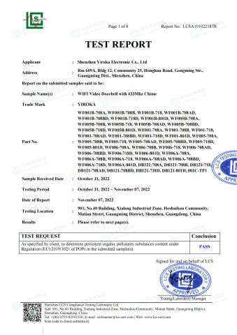 POP certificate from Guangdong Yiroka Technology Co., Ltd