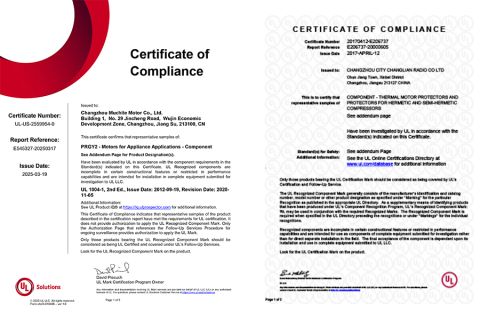 Certificate certificate from Chang zhou TeChase International Trading Co., Ltd